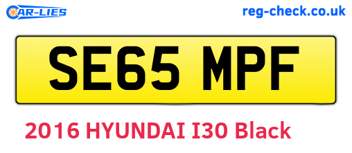 SE65MPF are the vehicle registration plates.