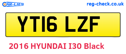 YT16LZF are the vehicle registration plates.
