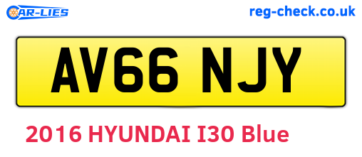 AV66NJY are the vehicle registration plates.
