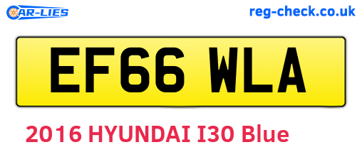 EF66WLA are the vehicle registration plates.