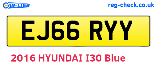 EJ66RYY are the vehicle registration plates.