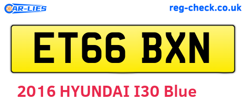 ET66BXN are the vehicle registration plates.