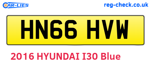 HN66HVW are the vehicle registration plates.