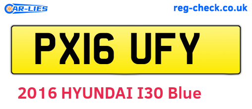 PX16UFY are the vehicle registration plates.