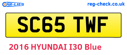 SC65TWF are the vehicle registration plates.