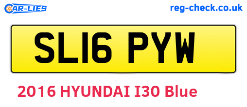 SL16PYW are the vehicle registration plates.