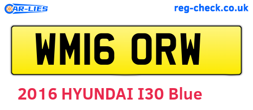 WM16ORW are the vehicle registration plates.