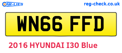 WN66FFD are the vehicle registration plates.