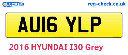 AU16YLP are the vehicle registration plates.