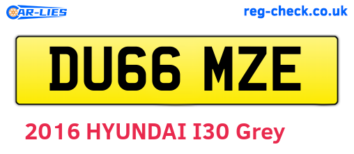 DU66MZE are the vehicle registration plates.