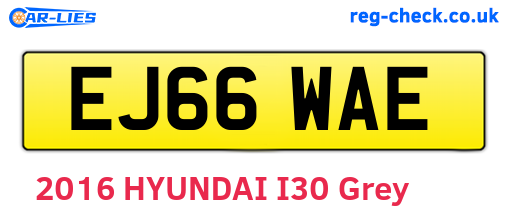 EJ66WAE are the vehicle registration plates.