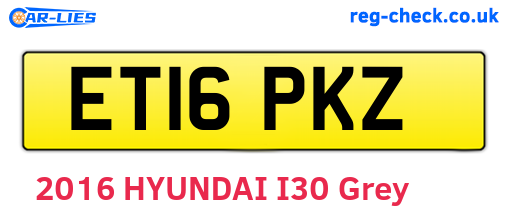 ET16PKZ are the vehicle registration plates.