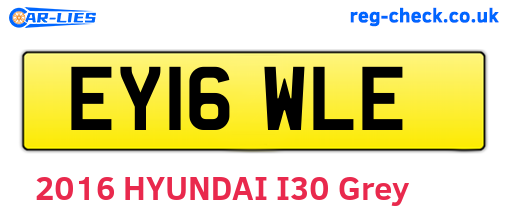 EY16WLE are the vehicle registration plates.