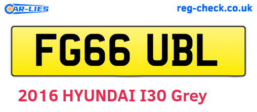 FG66UBL are the vehicle registration plates.