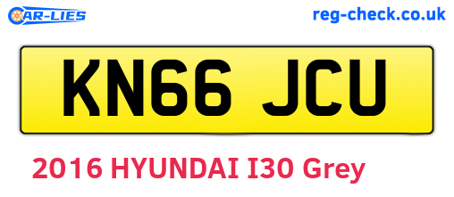 KN66JCU are the vehicle registration plates.
