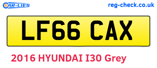 LF66CAX are the vehicle registration plates.