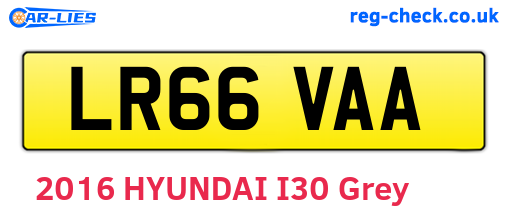 LR66VAA are the vehicle registration plates.