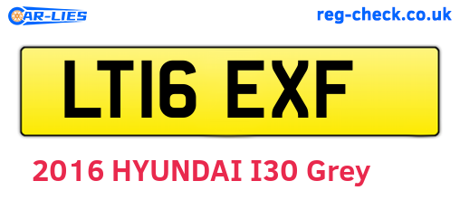 LT16EXF are the vehicle registration plates.