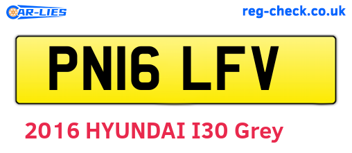 PN16LFV are the vehicle registration plates.