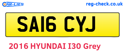 SA16CYJ are the vehicle registration plates.
