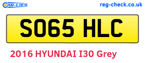 SO65HLC are the vehicle registration plates.