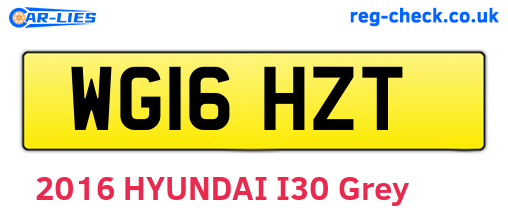 WG16HZT are the vehicle registration plates.