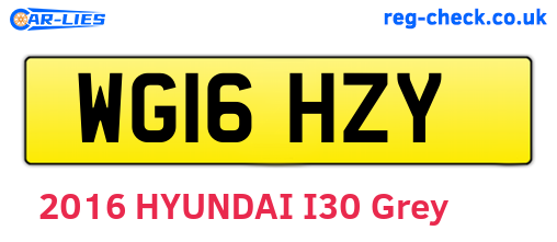 WG16HZY are the vehicle registration plates.