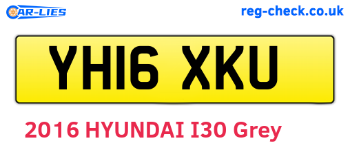 YH16XKU are the vehicle registration plates.
