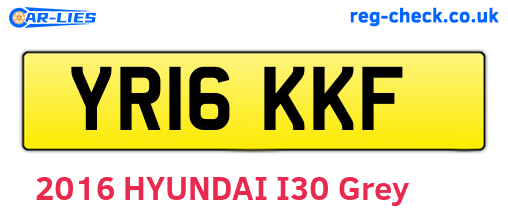 YR16KKF are the vehicle registration plates.
