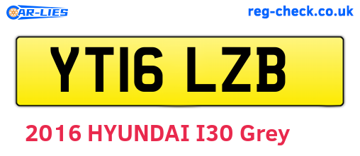 YT16LZB are the vehicle registration plates.