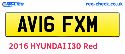 AV16FXM are the vehicle registration plates.