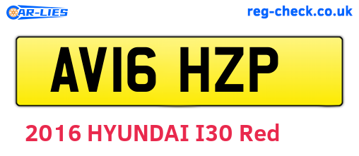 AV16HZP are the vehicle registration plates.