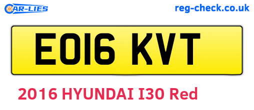 EO16KVT are the vehicle registration plates.