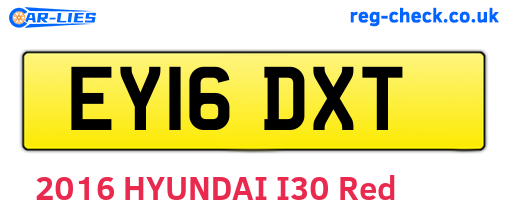 EY16DXT are the vehicle registration plates.