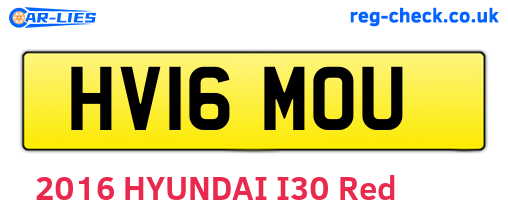 HV16MOU are the vehicle registration plates.