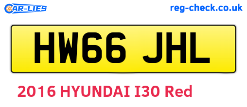 HW66JHL are the vehicle registration plates.