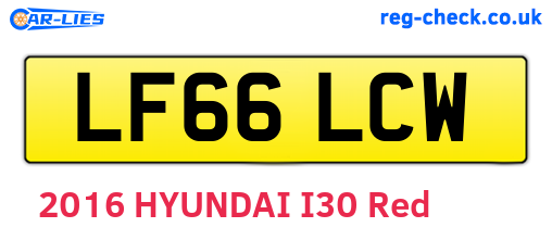 LF66LCW are the vehicle registration plates.