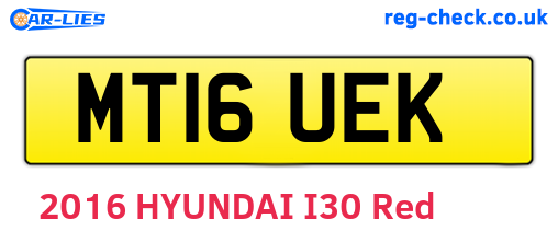 MT16UEK are the vehicle registration plates.