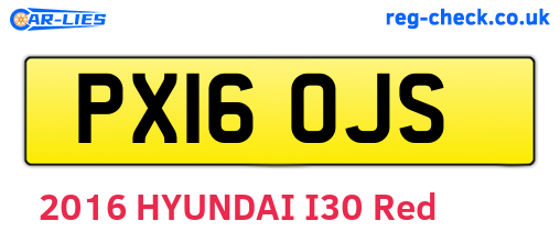 PX16OJS are the vehicle registration plates.