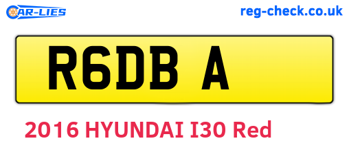 R6DBA are the vehicle registration plates.