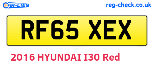 RF65XEX are the vehicle registration plates.