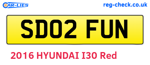 SD02FUN are the vehicle registration plates.