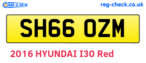 SH66OZM are the vehicle registration plates.