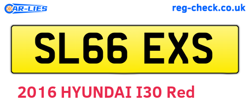 SL66EXS are the vehicle registration plates.