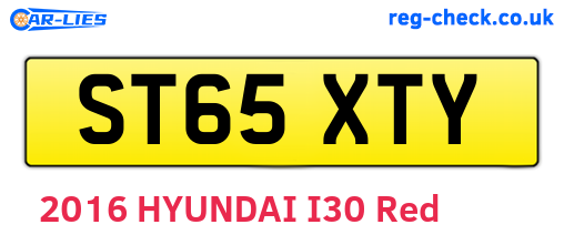 ST65XTY are the vehicle registration plates.