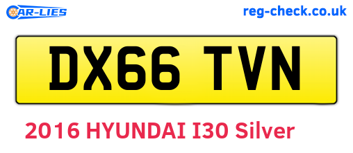 DX66TVN are the vehicle registration plates.