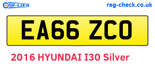 EA66ZCO are the vehicle registration plates.