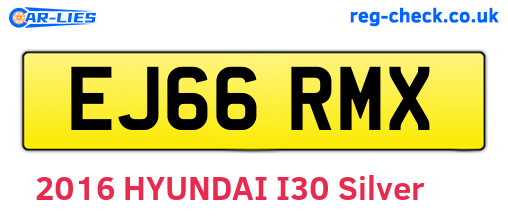 EJ66RMX are the vehicle registration plates.