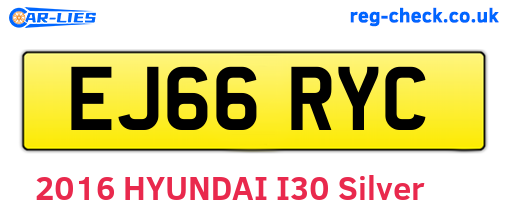 EJ66RYC are the vehicle registration plates.