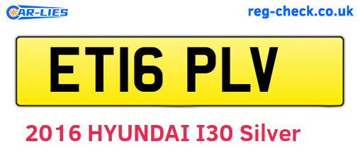 ET16PLV are the vehicle registration plates.